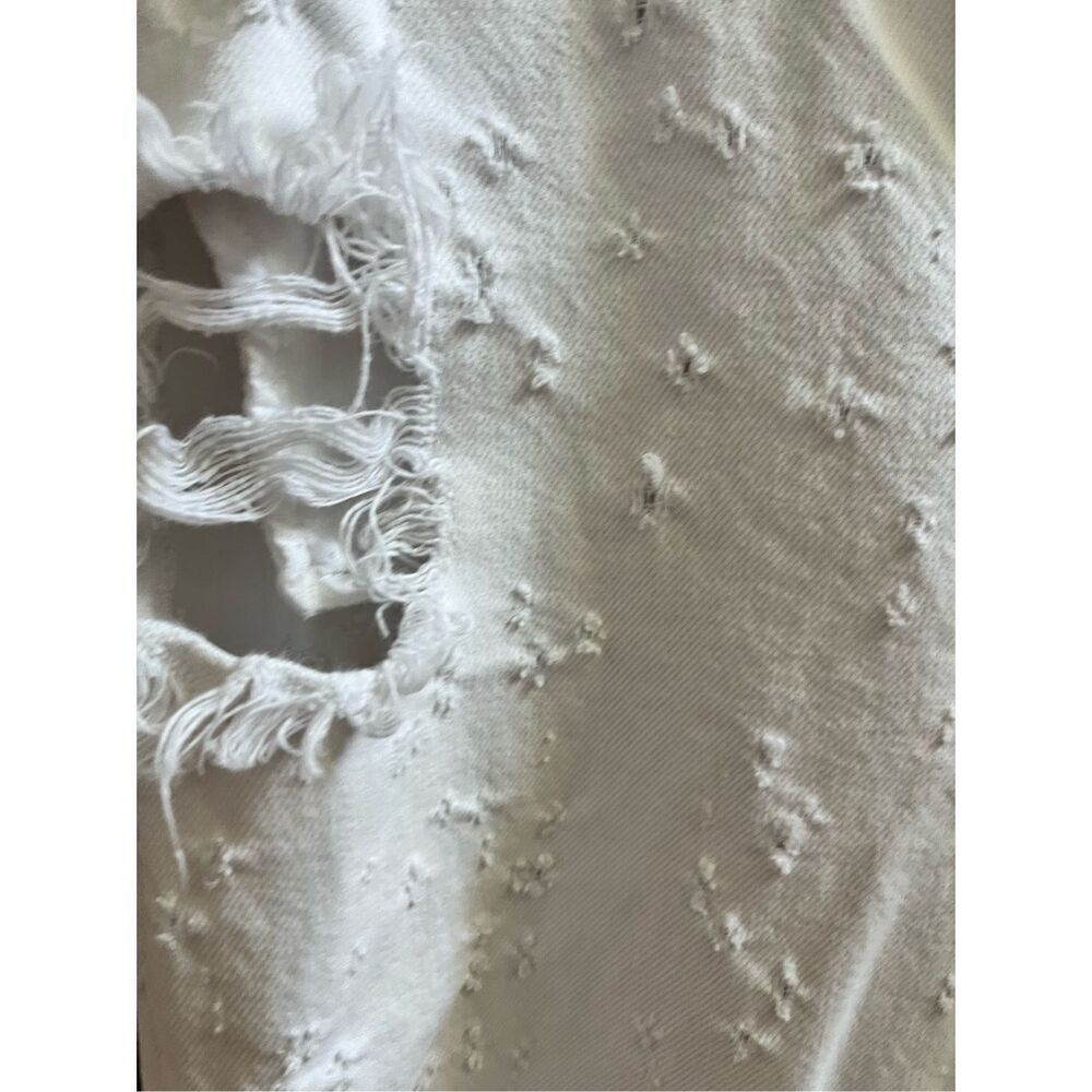 Carmar White Distressed Hole Frayed Hem Jeans sz 27 - Picture 5 of 13